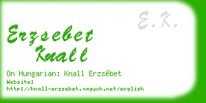 erzsebet knall business card