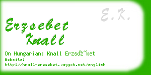 erzsebet knall business card